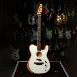 Fender Acoustasonic Player Telecaster Arctic White 2022 Mexico Электроакустическая гитара.