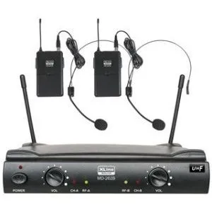 Xline MD-262B Радиосистема двухканальная c двумя поясными передатчиками и головными гарнитурами.