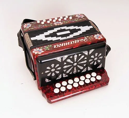 «Шуйская гармонь» S20XL-C-RED Гармонь "Ромашка" 15х12-I, красная, палехская роспись.