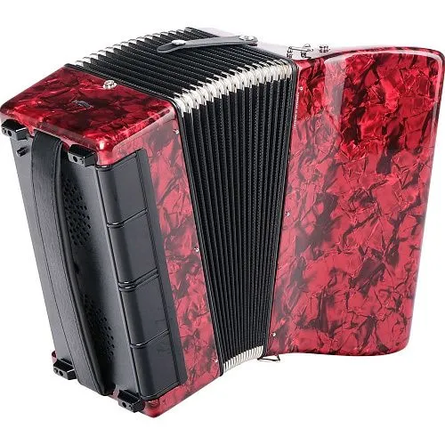 Weltmeister Perle-II-48/26-RD Perle Аккордеон 26/48/II/3, красный, с ремнями и футляром.