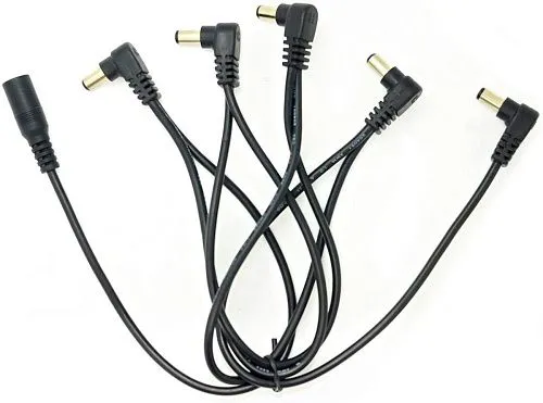 Hotone 5-Plug Angled Head DC Power Cable Разветвитель адаптера питания.