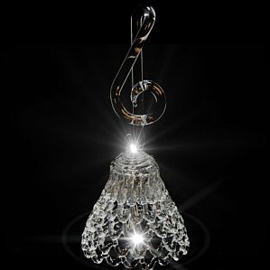 Гусь Хрустальный GH-M010 Колокольчик хрустальный «Скрипичный ключ», средний.